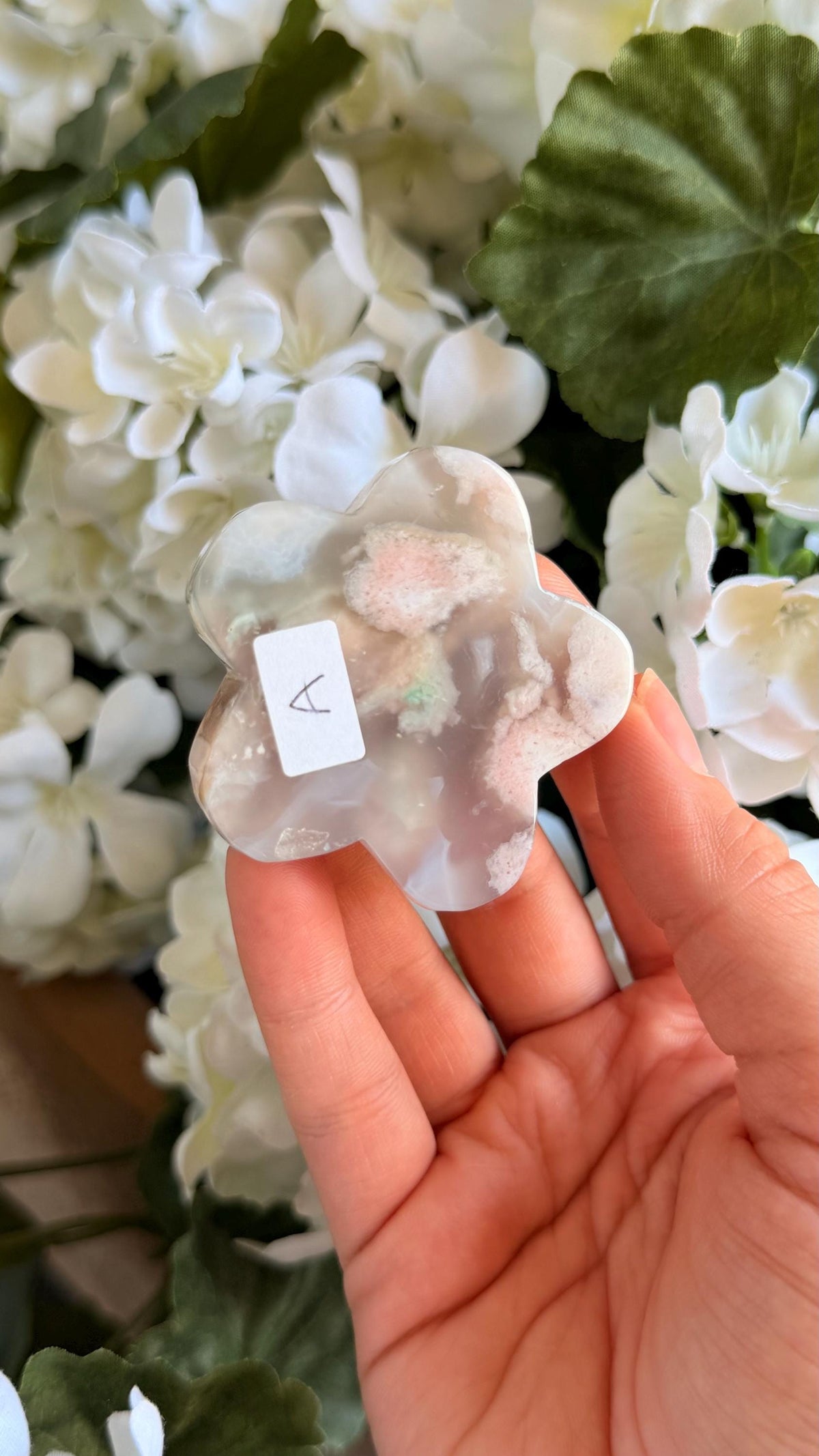 Flower Agate Carving Crystal Tower, Polished Gemstone Sculpture