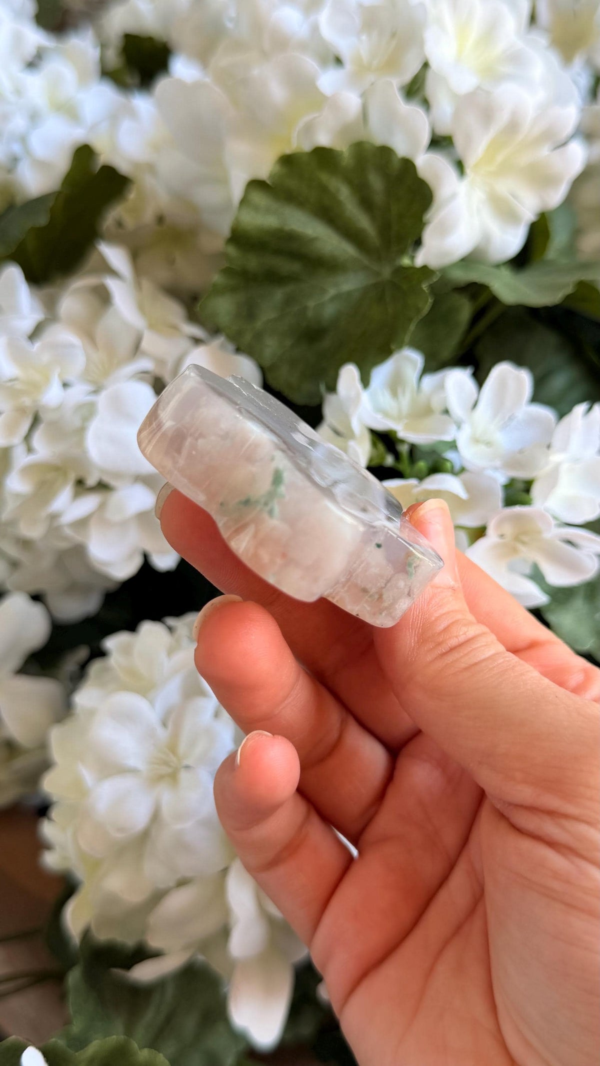 Flower Agate Carnelian Flower Carving Crystal Tower (53mm)