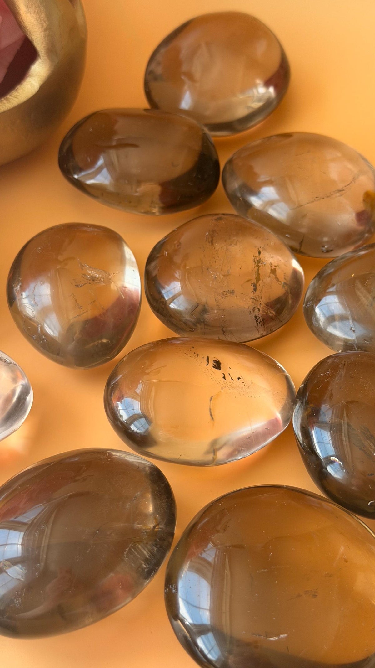 Smokey Quartz Palm Stones/ Crystal Worry Stone / High Quality Smokey Quartz / Smokey Quartz Point
