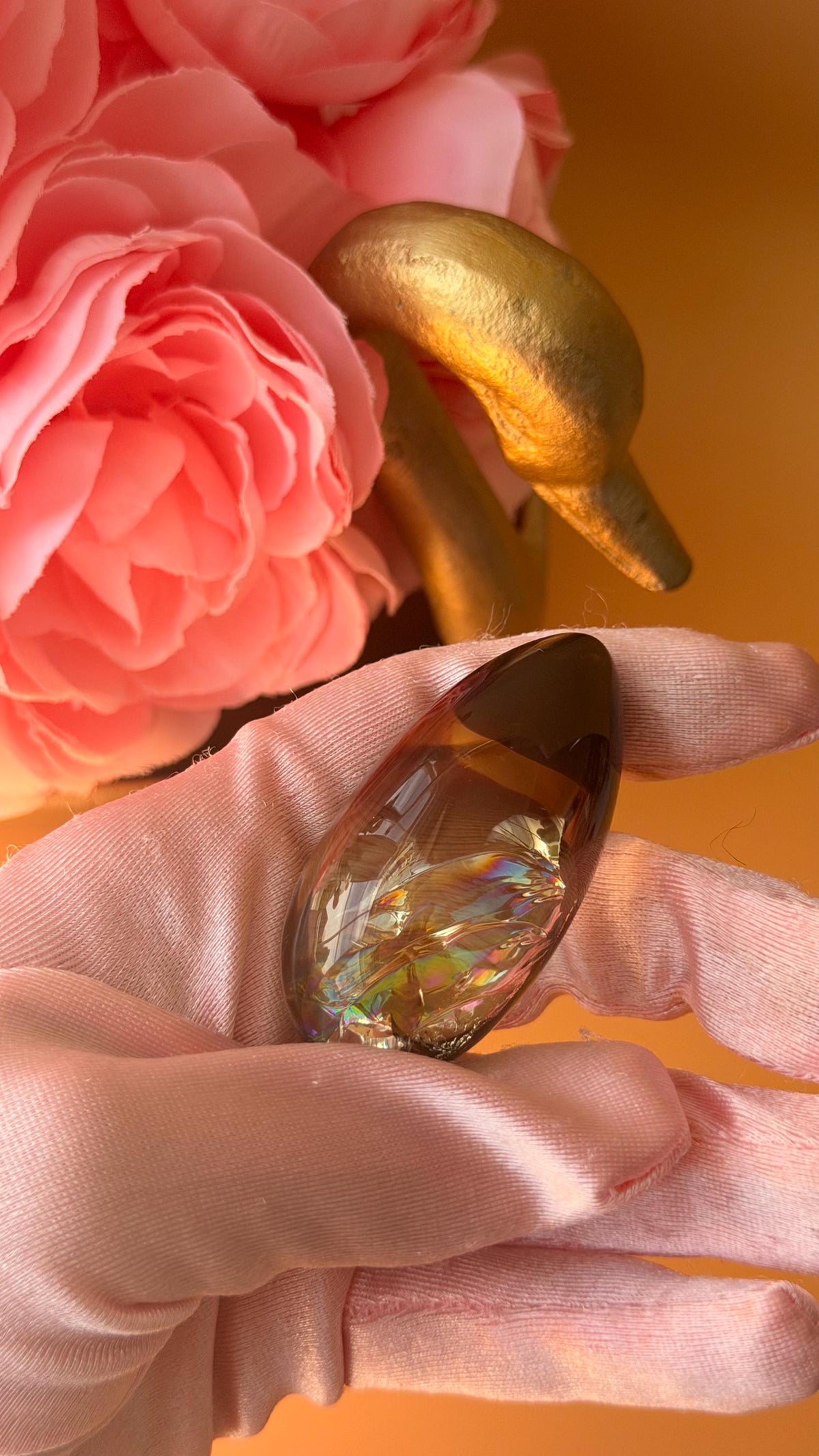 Rainbow Phantom Smokey Quartz Egg (57x29mm) – Multi-Layered Phantoms, Exceptional Clarity