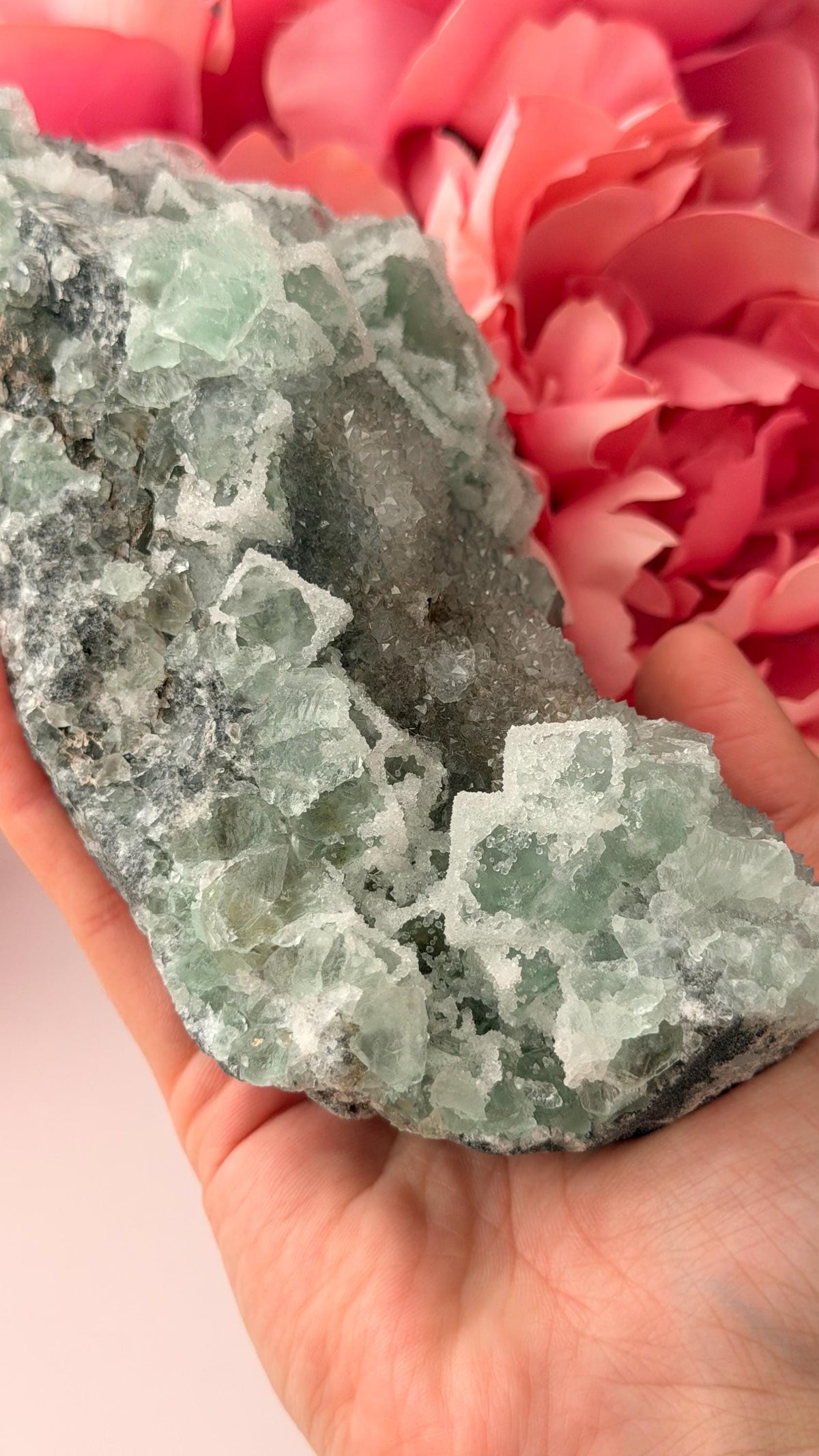 RARE Green Fluorite Specimen/ Fluorite Crystal/ Fluorite Specimen/ Fluorite Cube/ Tumbled Fluorite