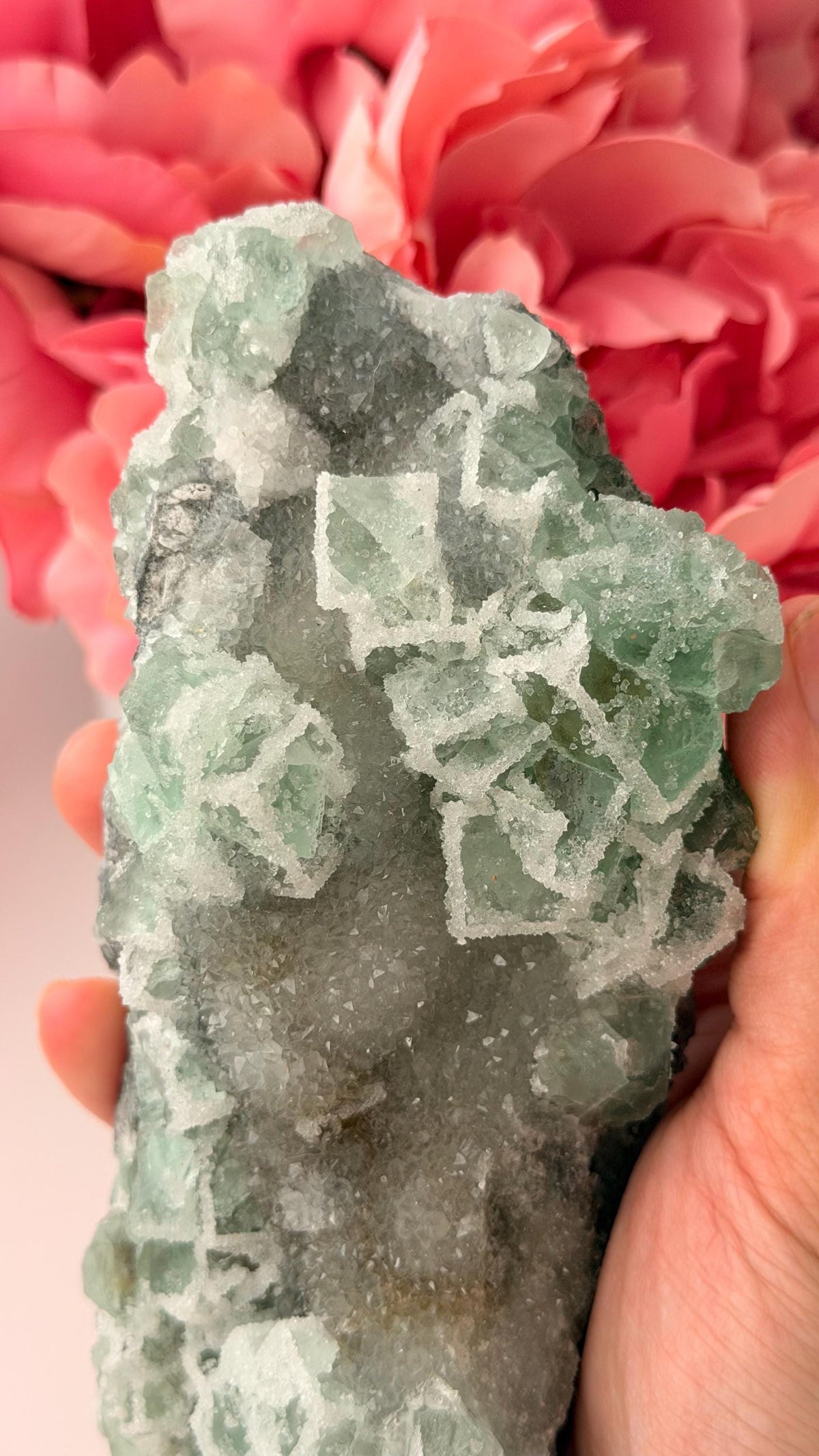 RARE Green Fluorite Specimen/ Fluorite Crystal/ Fluorite Specimen/ Fluorite Cube/ Tumbled Fluorite