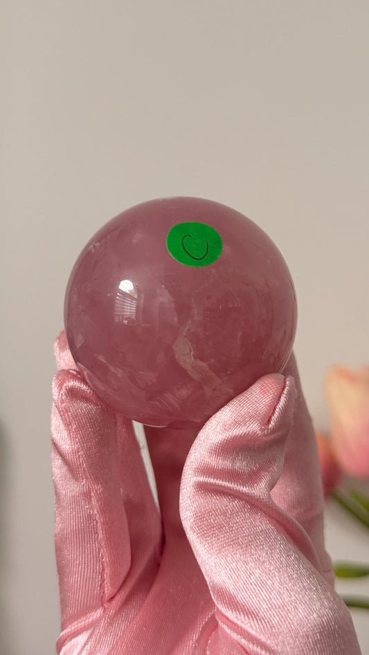 Berry Mauve Star Rose Quartz Sphere – Madagascar #C