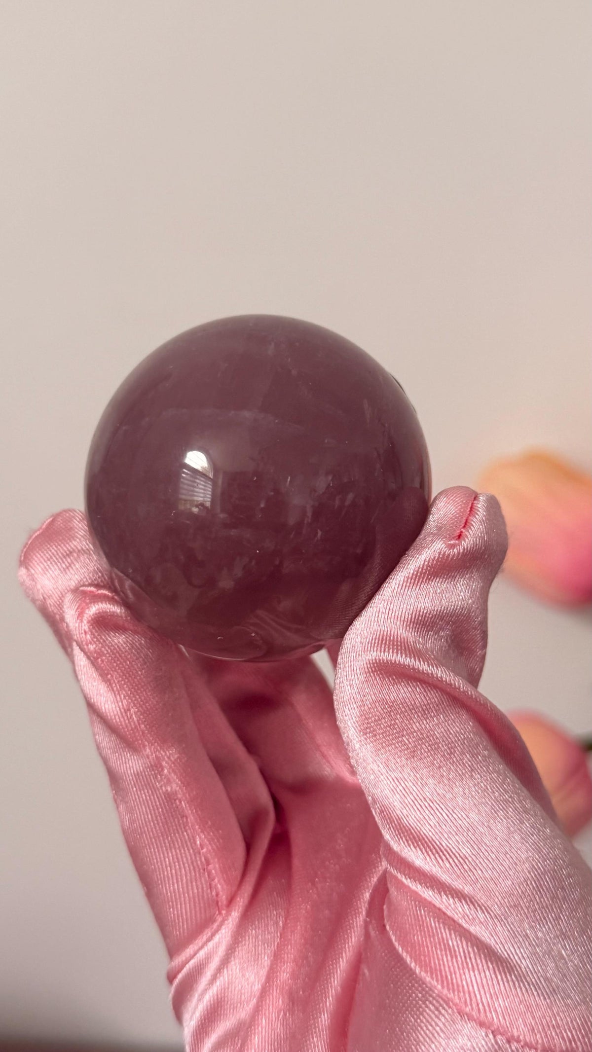 Rare Deep purple Star Rose Quartz Sphere – Madagascar #E