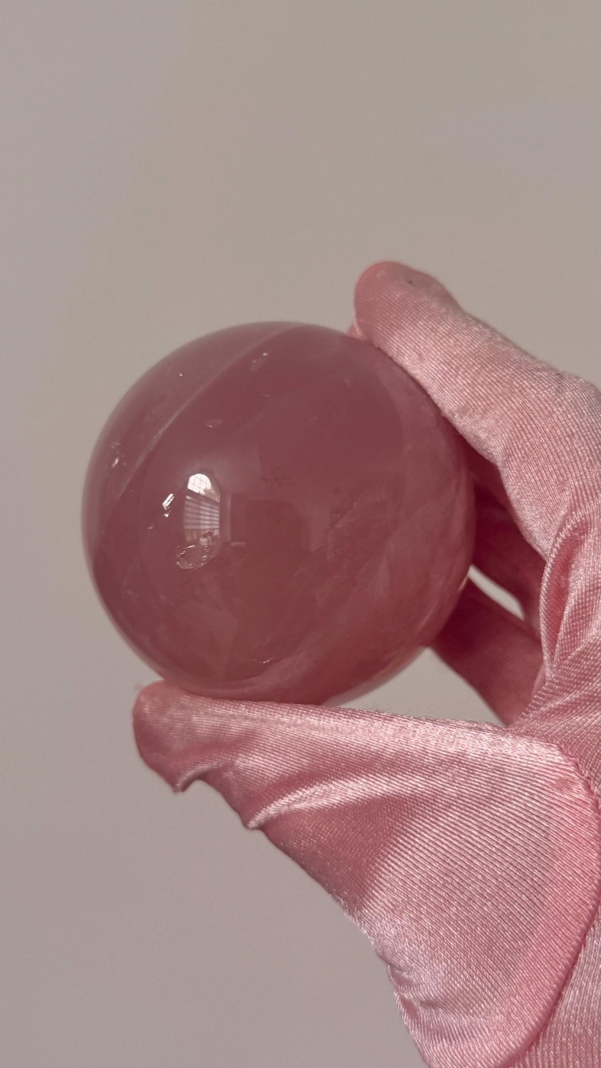 High quality gemmy star Rose Quartz Sphere – Madagascar #1