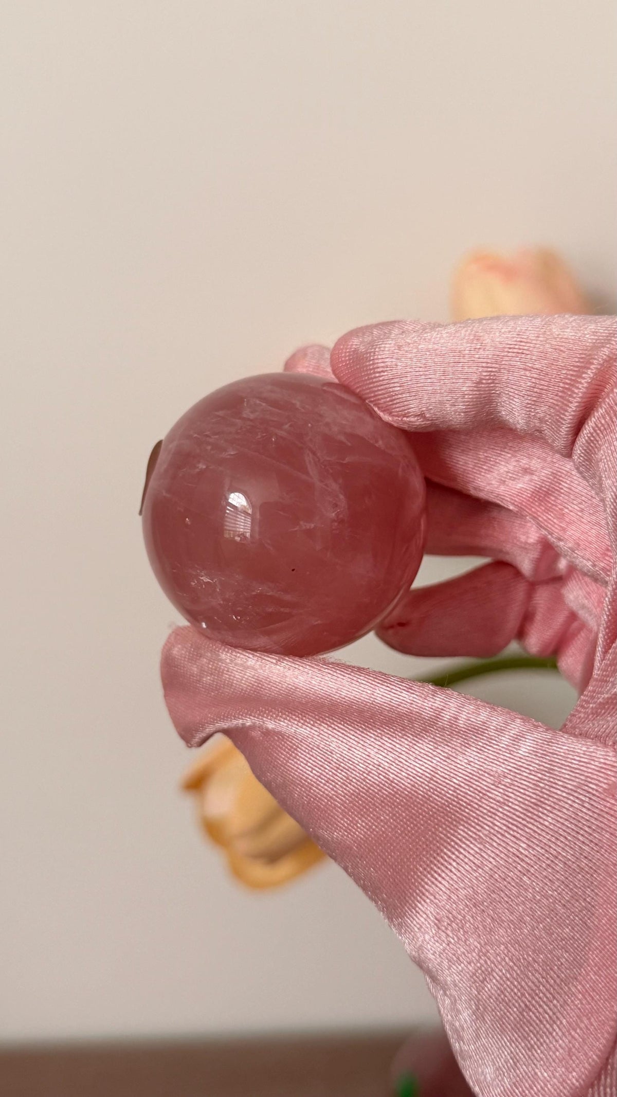 Berry Mauve gemmy Rose Quartz Sphere – Madagascar #G