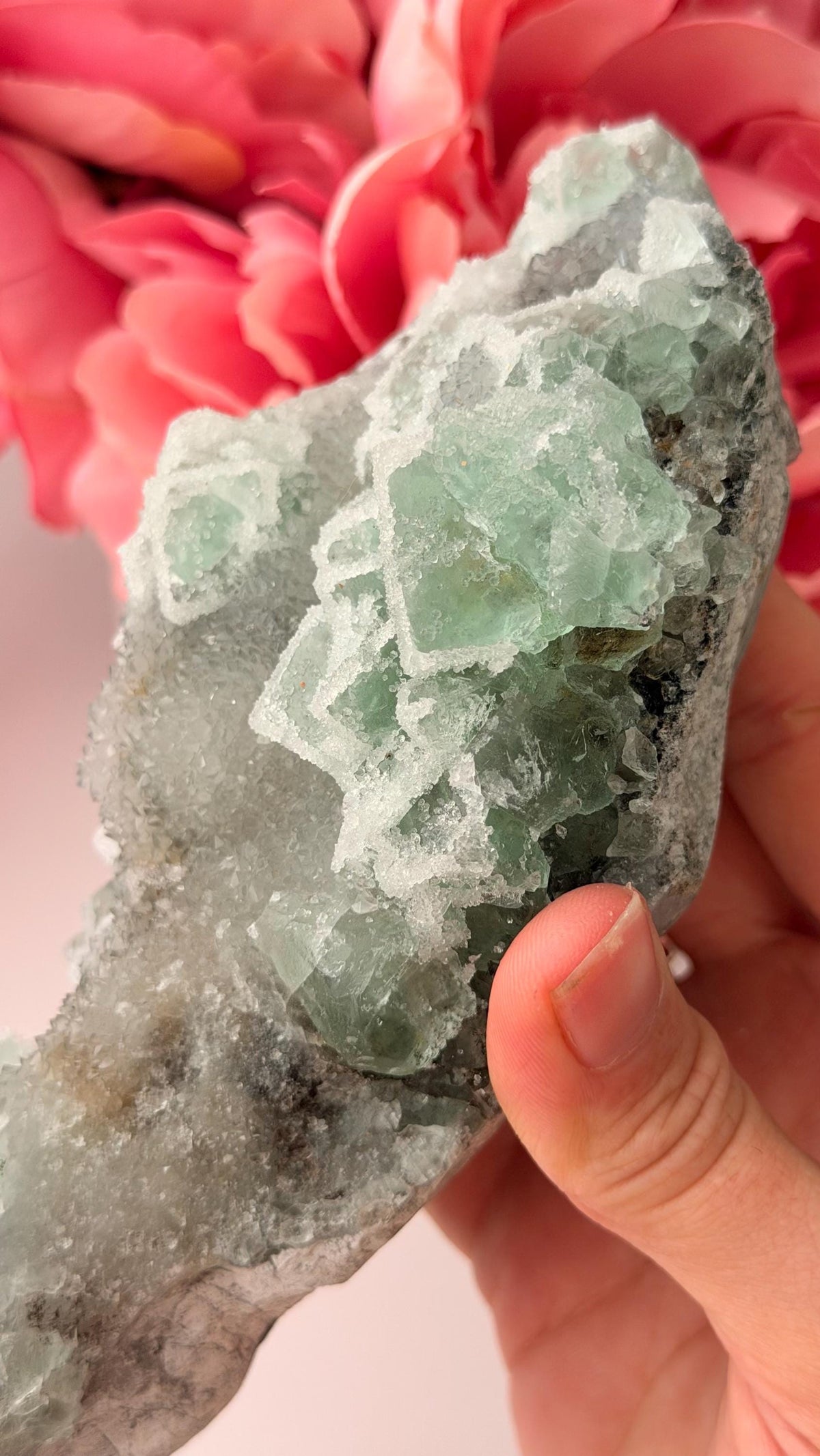 RARE Green Fluorite Specimen/ Fluorite Crystal/ Fluorite Specimen/ Fluorite Cube/ Tumbled Fluorite