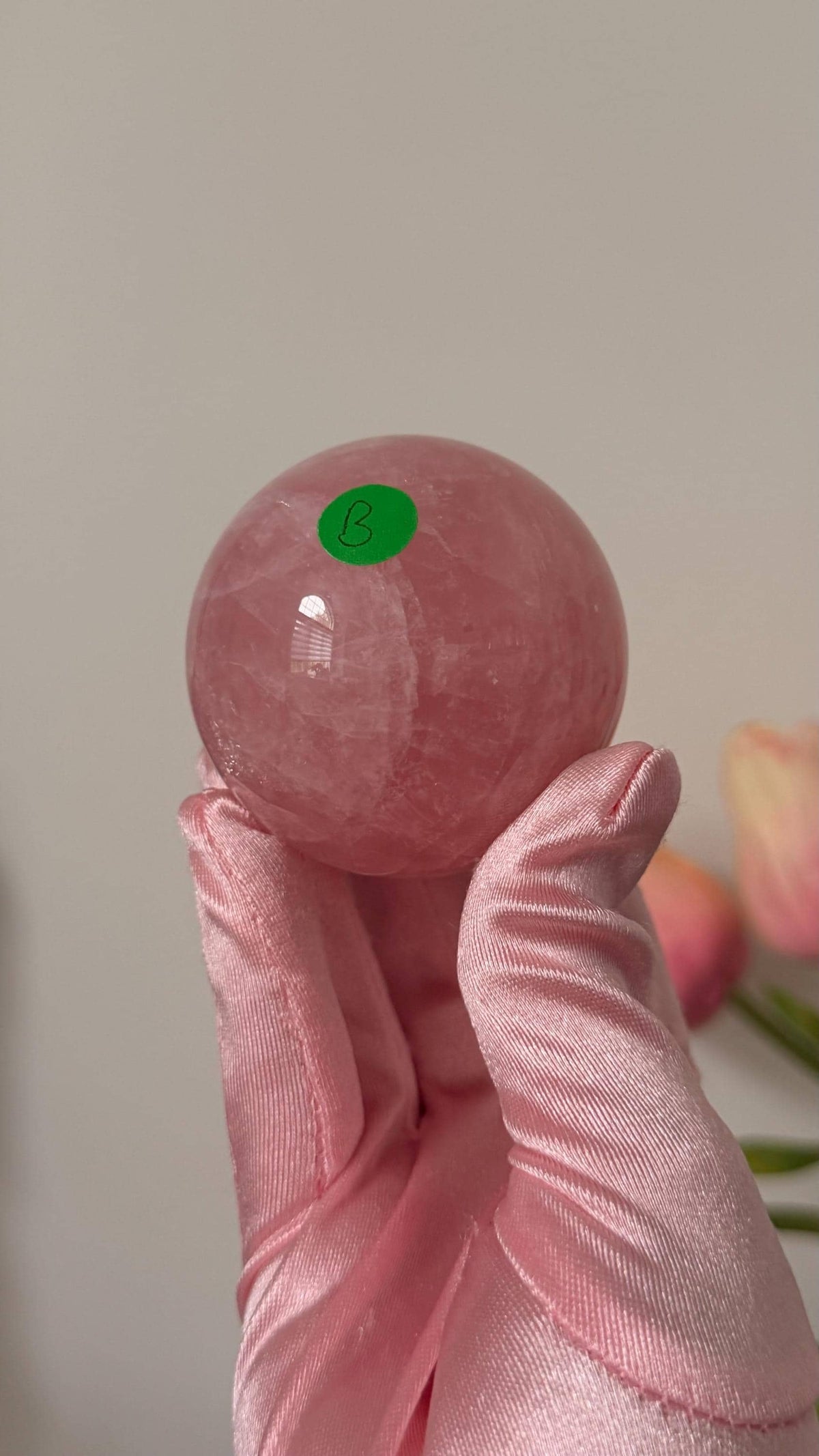 High quality gemmy Rose Quartz Sphere – Madagascar #B