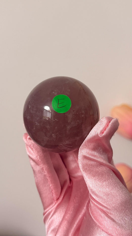Rare Deep purple Star Rose Quartz Sphere – Madagascar #E