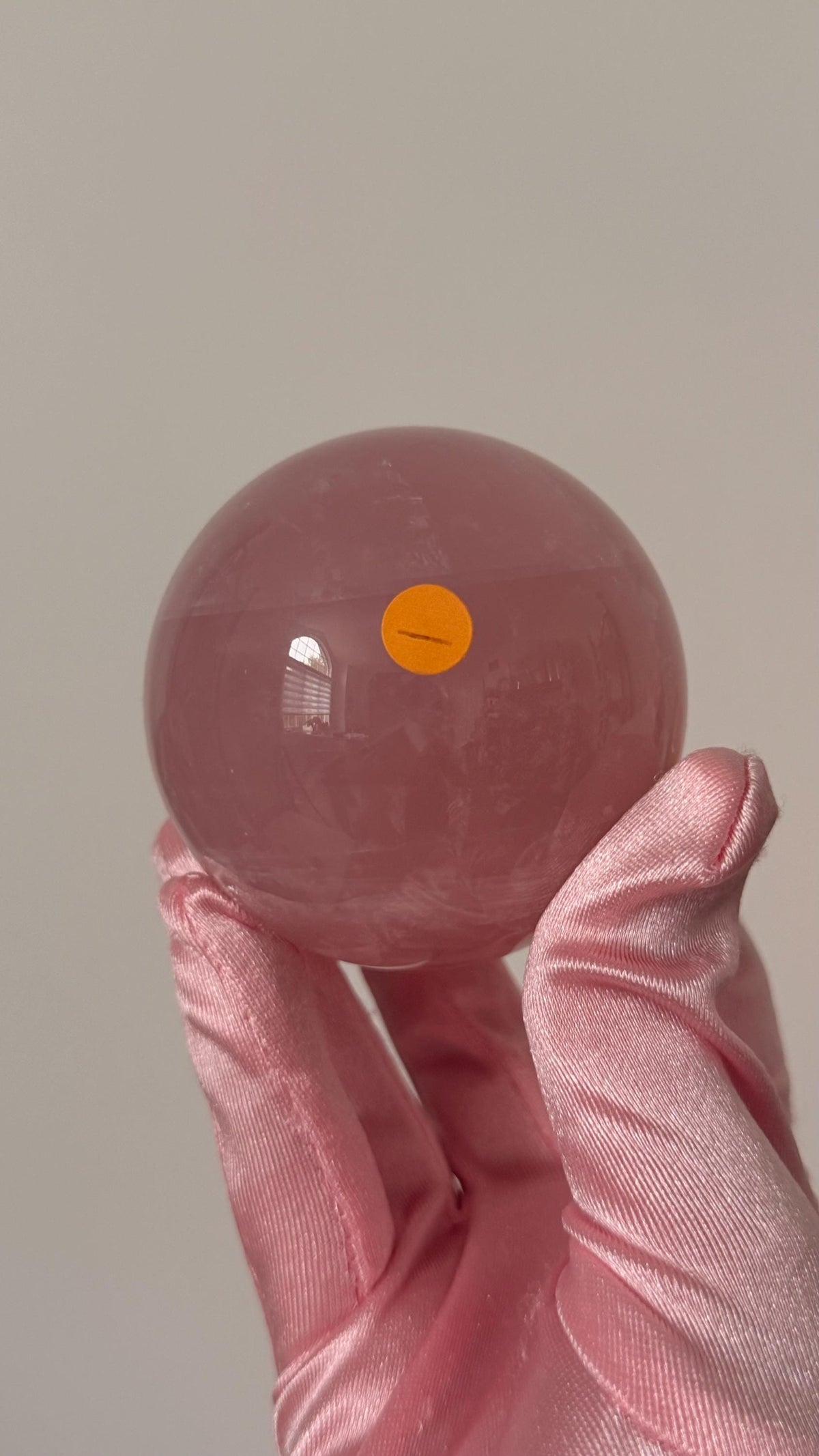 High quality gemmy star Rose Quartz Sphere – Madagascar #1