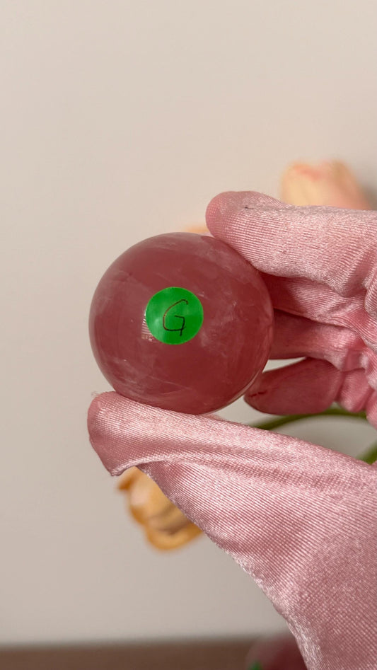 Berry Mauve gemmy Rose Quartz Sphere – Madagascar #G